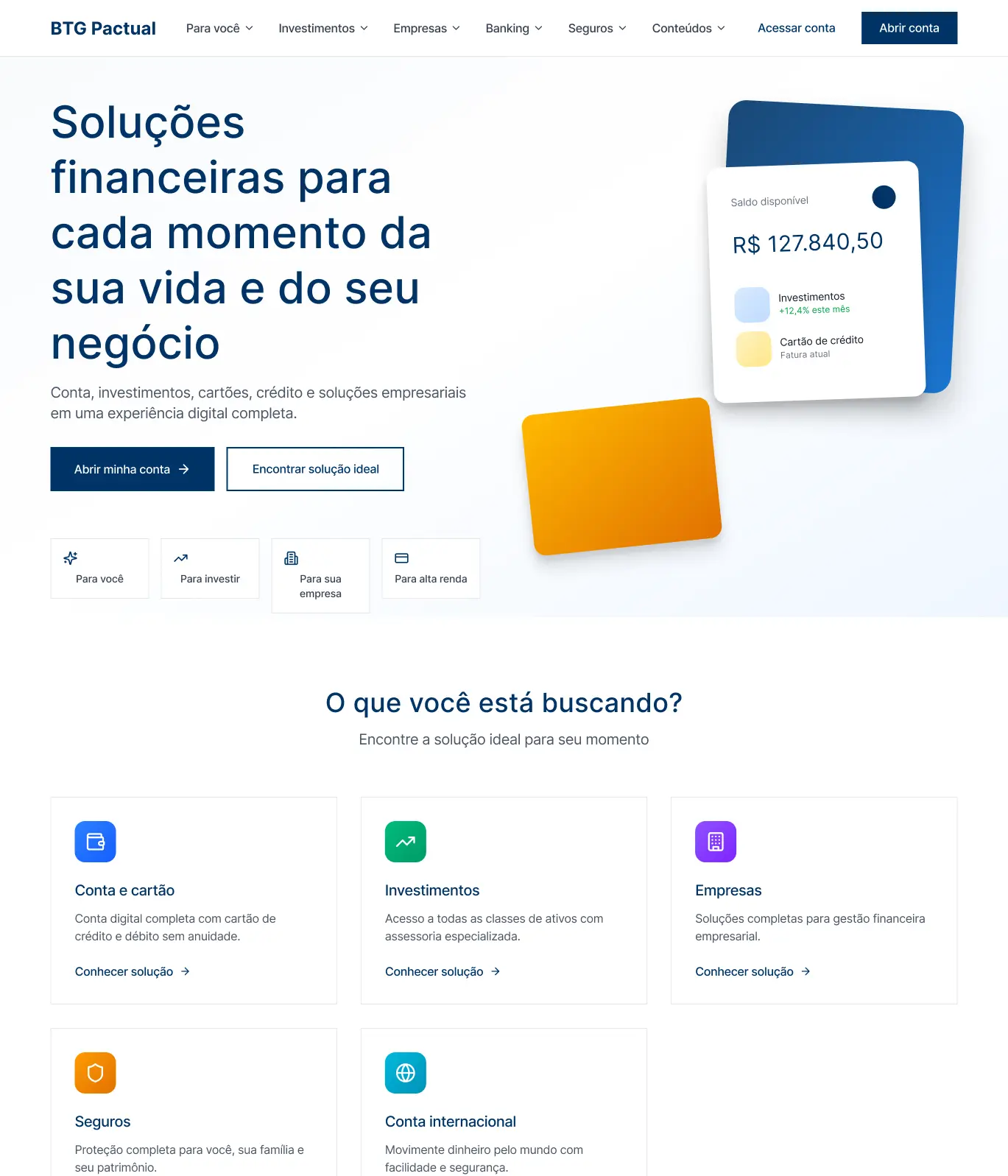 Visão geral do projeto BTG